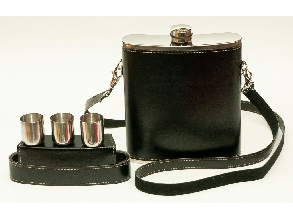 Фляга 500 мл у чохлі та 3 стопки (F1-78)