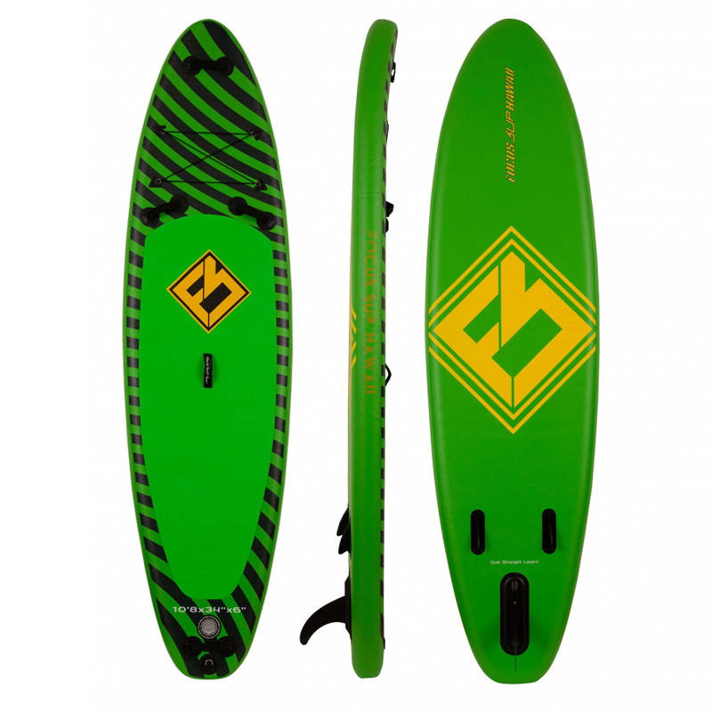 Сапборд Focus Sup Hawaii ISUP-R 12'6"х32"х6" Green — надувна дошка для САП серфінгу, sup board