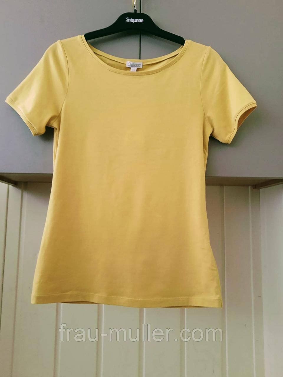 Жовта  футболка з вирізом човником і коротким рукавом Solar