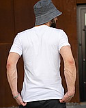 Модна молодіжна біла патріотична футболка з українською символікою повсякденна, фото 3