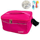 Термосумка дорожній холодильник "Cario" Рожевий, ізотермічна сумка термос для їжі 23х25х12 см