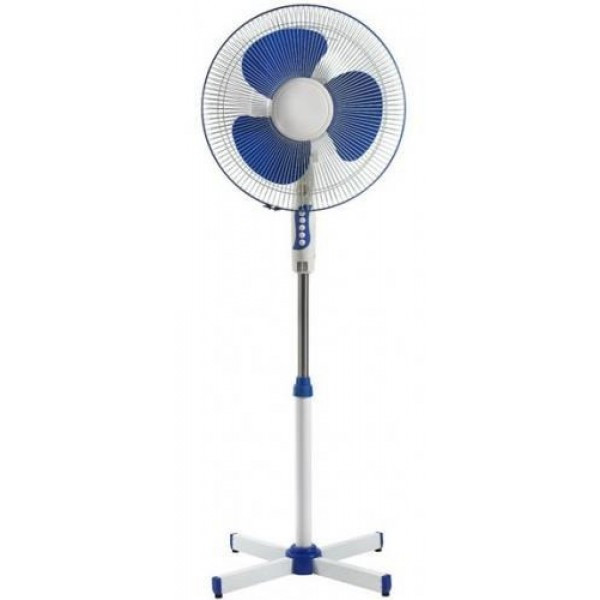 Підлоговий поворотний електричний вентилятор Maestro MR-900 із захисною решіткою для дому офісу (синій)