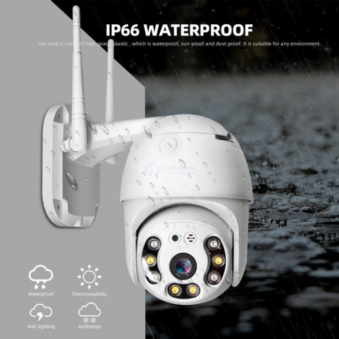 Камера зовнішня поворотна вулична CAMERA CAD N3 APP Wi-Fi IP 2.0mp біла