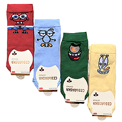 Шкарпетки дитячі "Ceburaska" SpongeBob, демісезонні. Короткі. 5-6 років