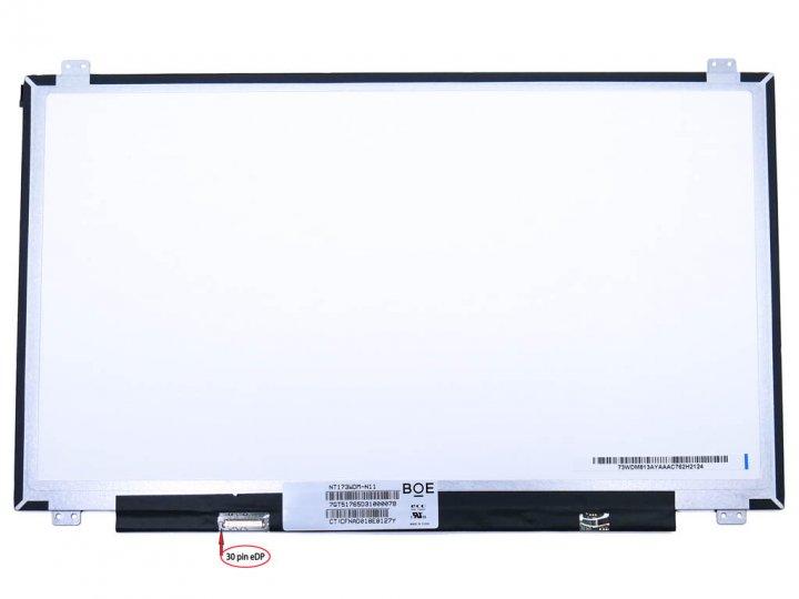 Матриця для ноутбука 17.3 Led Slim 1600x900 30pin edp роз'єм зліва внизу нова