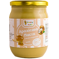 Арахісова паста FunnyNuts з кокосом і медом 500 г (скло)