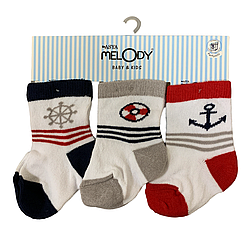Шкарпетки дитячі "Melody" демісезонні для хлопчика. Вік: 0-6 місяців.