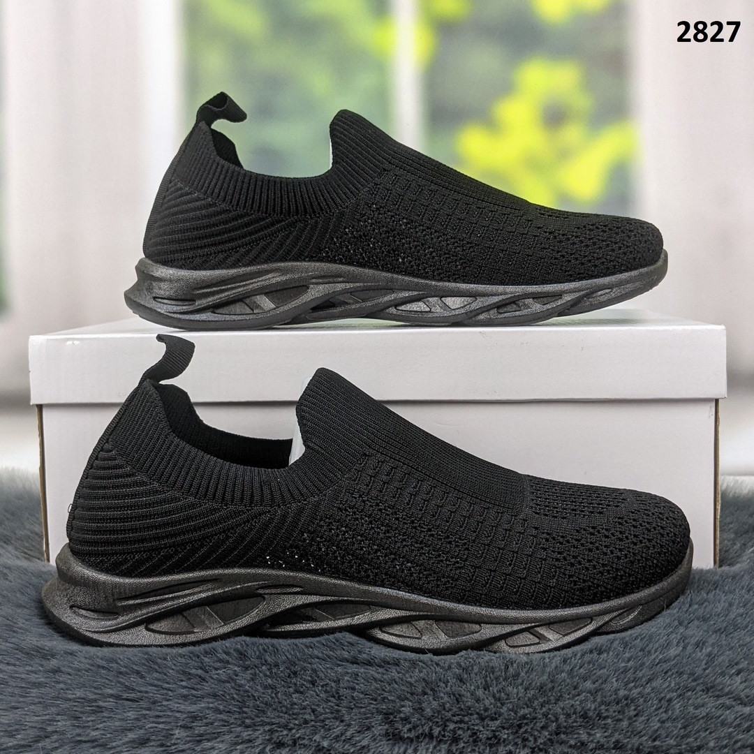 Жіночі чорні кросівки мокасини весняно-літні., фото 1