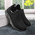 Жіночі чорні кросівки мокасини весняно-літні., фото 6