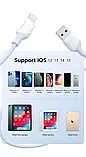 Кабель MFi USB - Apple Lightning (1 м) 2.4 A Fast Charge провід швидкої зарядки і синхронізації телефону для смартфона iPhone, фото 9
