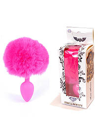 Анальна пробка  -Jawellery Silikon PLUG Bunny Tail Pink