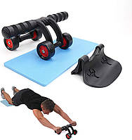 Ролик на 4 колеса тренажер для преса ABC Super