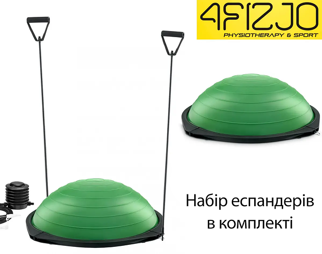 Балансировочная платформа 4FIZJO Bosu Ball 60 см 4FJ0037 зеленая с ...