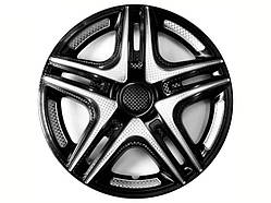 Ковпаки на колеса R16 Дакар Super Black (карбон) (4шт) плоские зад Star