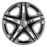 Колпаки колес R16 Star Дакар Super Silver (карбон) (2шт) Газель - Дутые - Перед