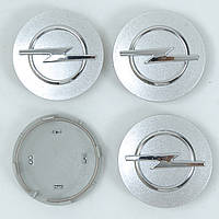 Ковпачок  на титани "Opel" (65/59м) сірі/хром, пластиковий логотип+кільце  (1шт)