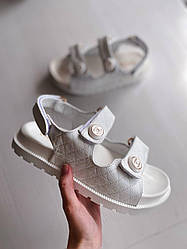 Жіночі сандалії Chanel Dad Sandals White
