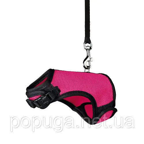 Шлейка с поводком для морской свинки Trixie нейлон «Soft» (в цветовом ...