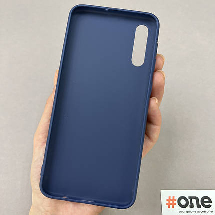 Чохол для Samsung Galaxy A50s силіконовий щільний чохол на телефон самсунг а50с темно-синій HLG, фото 2