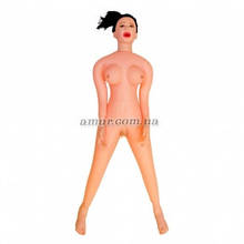 Надувна лялька Angelina 3D з вставкою з кіберкожі і вібрстимуляцією
