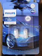 Світлодіодні LED лампи Philips ULTINON Pro3000 LED цоколь T10 (W5W) світло 6000 К, габарити, підсвітка ОРИГИНАЛ