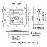 Замок L907/928z врізний "метелик", автомат, 102х105мм з глибиною 13мм. Штамп під профіль. 1,2 мм Сталь, фото 2