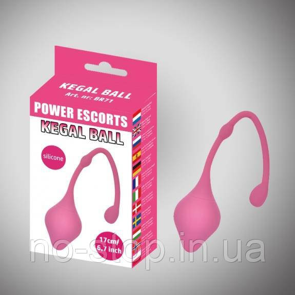 Кульки для вагінальної та анальної стимуляції Kegal ball pink silicone 17 cm x 3,1 cm