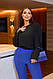 Блуза жіноча, 50-52, 54-56, білий, бежі, пляшка, чорний (Батал), фото 3