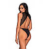 Боді еротічне чорне Obsessive Elisetta Black S/M, фото 3
