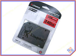 SSD 2.5" 240 GB Kingston SATAIII TLC SSDNow A400, Box (SA400S37/240G) 7 мм, Читання: 500 МБ/с, Запис: 320 МБ/с