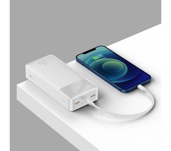 Зовнішній акумулятор (павербанк) Baseus Bipow Digital Display 30000mAh 20W White (PPDML-N02, PPBD050402)