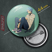 "Ланга Хасегава (Скейт Нескінченність / SK8 the infinity)" значок круглий на булавці Ø44 мм