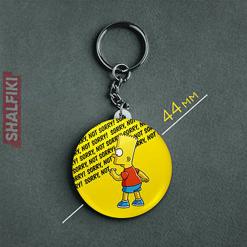 "Барт Сімпсон (Сімпсони)" брелок круглий Ø44 мм