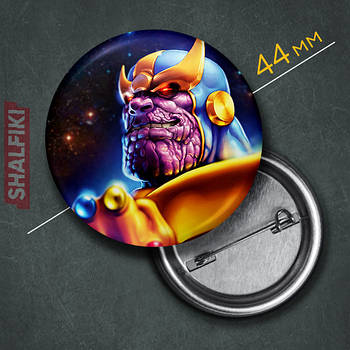 "Танос" значок круглий на булавці Ø44 мм