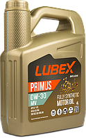 Моторное масло LUBEX PRIMUS MV 0W-30 4л API SL/CF