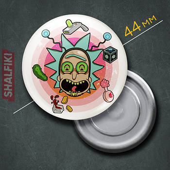 "Рік Санчез (Рік і Морті)" магніт круглий Ø44 мм