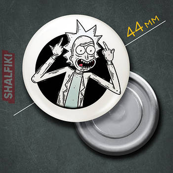 "Рік Санчез (Рік і Морті)" магніт круглий Ø44 мм