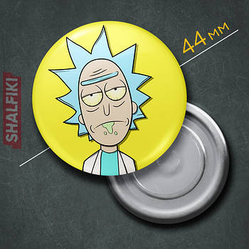 "Рік Санчез (Рік і Морті)" магніт круглий Ø44 мм