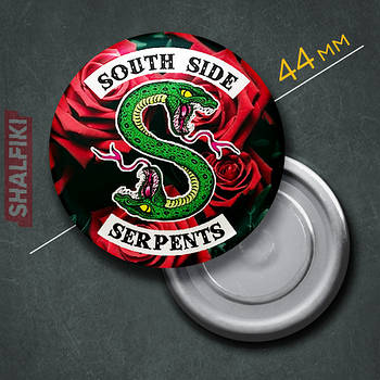 "Південні Змії / Southside serpents (Рівердейл)" магніт круглий Ø44 мм