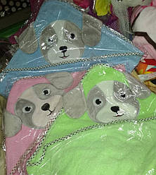 Рушник - куточок для купання Собачка (2 кольори) 80х80 см