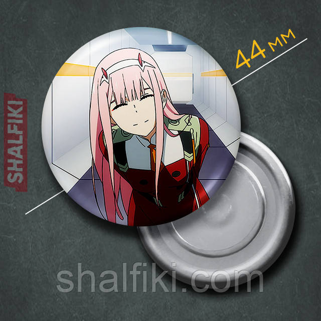 "Йота 002 (Коханий у Франксі / Darling in the FranXX)" магніт круглий Ø44 мм
