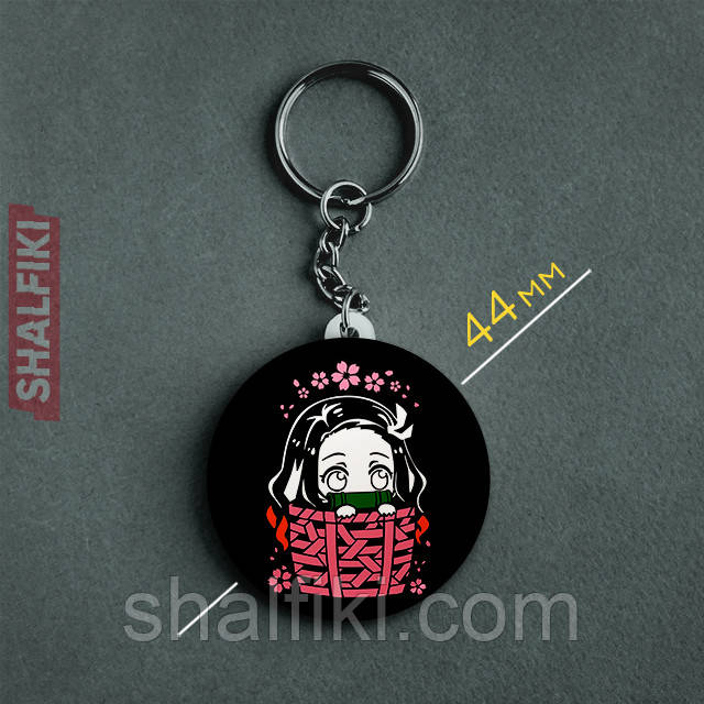 "Недзуко Камадо (Клинок, який знищує демонів / Demon slayer)" брелок круглий Ø44 мм, фото 1