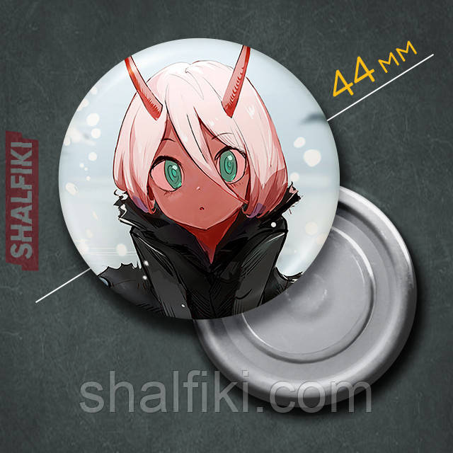 "Йота 002 дитина (Коханий у Франксі / Darling in the FranXX)" магніт круглий Ø44 мм