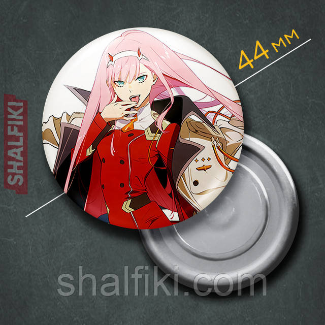 "Йота 002 (Коханий у Франксі / Darling in the FranXX)" магніт круглий Ø44 мм