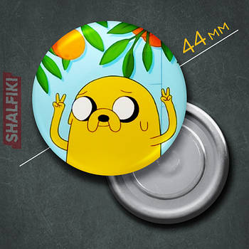 "Джейк Пес (Час пригод)" магніт круглий Ø44 мм