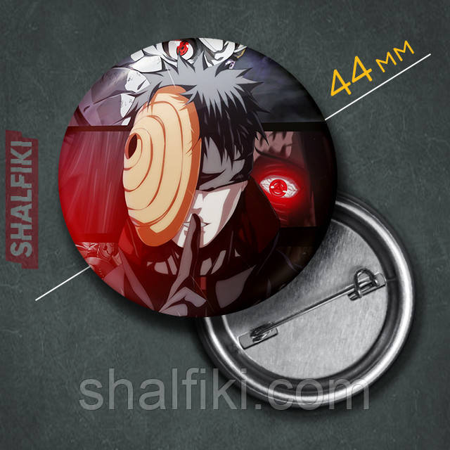 "Тобі (Наруто / Naruto)" значок круглий на булавці Ø44 мм