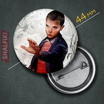 "Одинадцятта Одді Джейн (Дивні дива)" значок круглий на булавці Ø44 мм