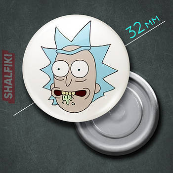 "Рік Санчез (Рік і Морті)" магніт круглий Ø32 мм