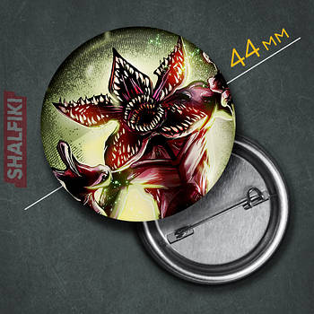 "Демогоргон (Дивні дива)" значок круглий на булавці Ø44 мм