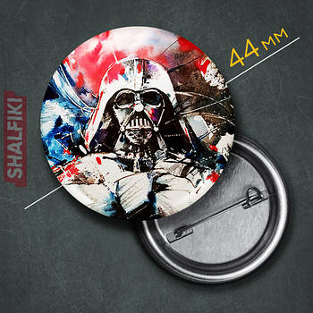 "Дарт Вейдер (Зоряні війни)" значок круглий на булавці Ø44 мм